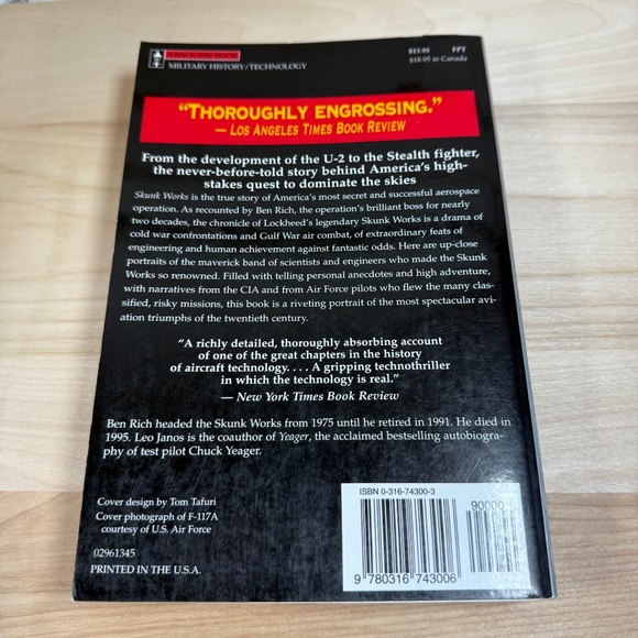 SKUNK WORKS by Ben E. Rich Trade Paperback - Picture 2 of 6